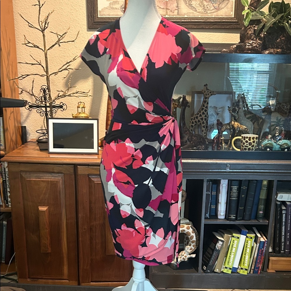 Maggie London Floral Wrap Dress